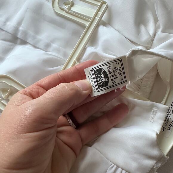 Little Things Mean A lot Girls Preemie Dress Christening Gown Baptism Set - Picture 8 of 10